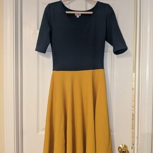 Lularoe Blue and Yellow Dress